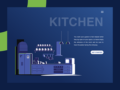 Kitchen furnitures illustration kitchen