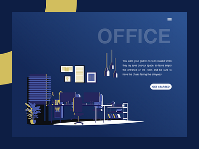Office furnitures illustration office