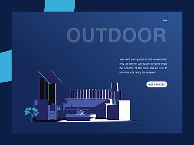 Outdoor furnitures illustration outdoor