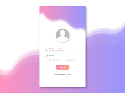 login page ui