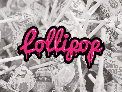 Lollipop Typography calligraphy lettering ligature type typography