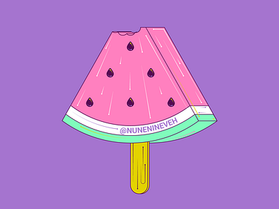 A watermelon popsicle, because why not? art design illustration illustrator