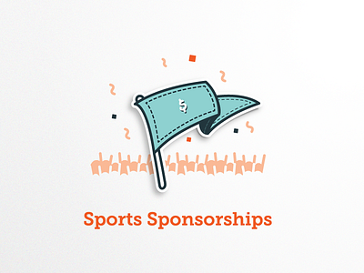 Sports Sponsorships Badge badge crowd flag icons illustrations pennant sponsors sponsorship sports wave