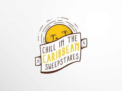 Chill In The Caribbean Logo beach caribbean chill logo summer sun sweepstakes tropical