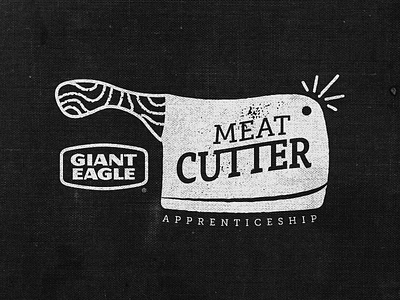 Meat Cutter Apprentice Logo 1 apprentice butcher cleaver cutter knife logo meat