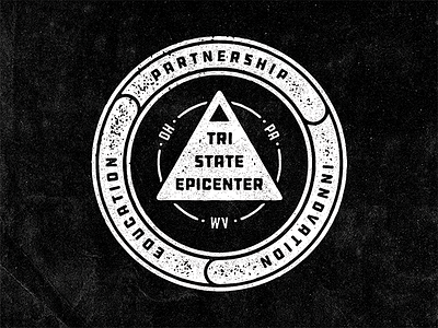 Tristate Epicenter Logo design education epicenter innovation logo patch school trade triangle tristate union workers