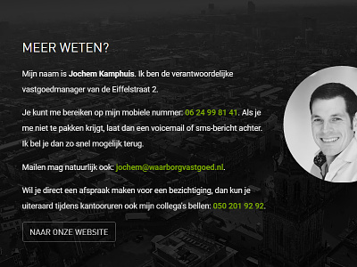 Contact section black bootstrap dark onepage