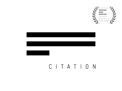 Citation (quote) — logotype design.