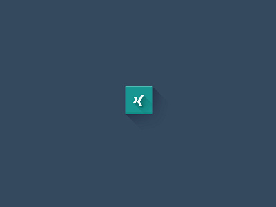 Flat Social Icon for Xing