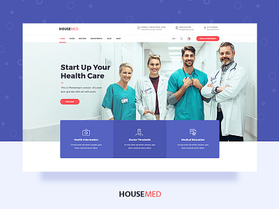 Housemed clinic dentist design doctor doctor appointment health health care hospital medical medicine modern ophthalmologist pediatrician physician physiotherapy theme timetable ui uiux wordpress