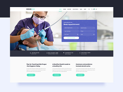 Housemed clinic dentist design digital doctor doctor appointment health health care hospital medical medicine modern ophthalmologist pediatrician physician physiotherapy theme timetable uiux wordpress
