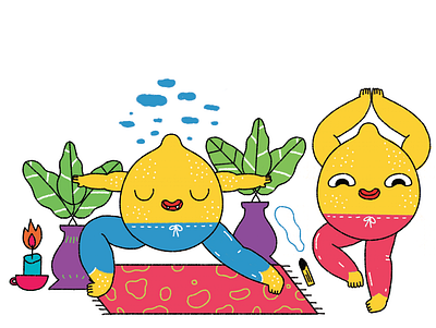 YOGA children illustration kids lemons mindfulness mindfulness for kids yoga