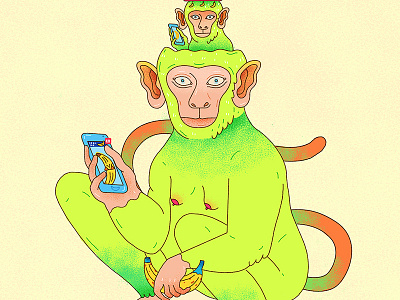Monkeymind app behaviour brain facebook mentalhealth mind mindfulness monkey monkeymind munan neon phone socialmedia