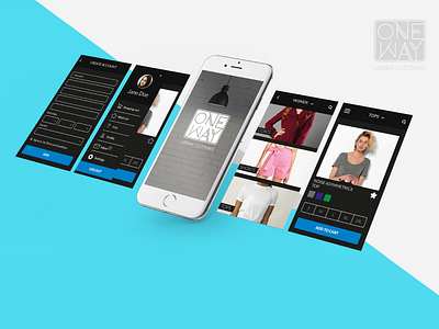 Oneway Urban Clothing Mobile UX/UI Concept