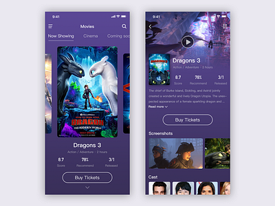 How to Train Your Dragon 3 app design ui ux