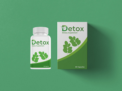 Detox Supplement box box design daily 100 challenge daily ui dailyui label label design