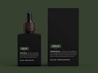 Deus Lab Label and Packaging 3d branding design label logo packaging