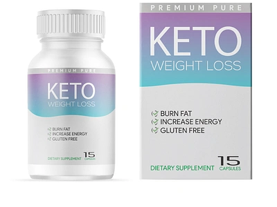 Keto weight loss 3d box branding label packaging supplement