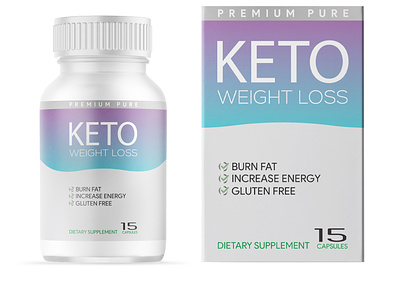 Keto weight loss 3d box branding label packaging supplement