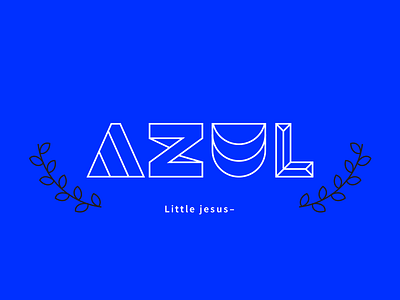 Azul abstract blue experimental music type