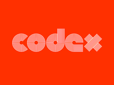 Codex codex lines red strokes type typography