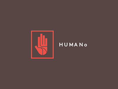 H U M A N O friendly hand human icon logo logotype