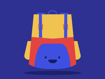 Little Backpack backpack character color illustration