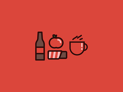 Perks Icons food icons perks red