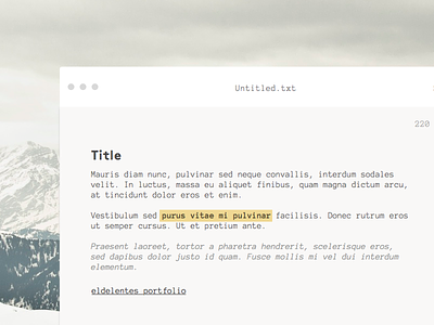 Text Editor Concept concept editor flat minimal text white