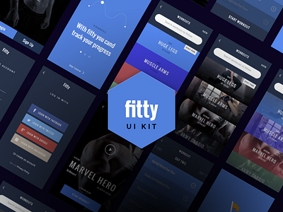 Fitty Preview app fitness framework ios kit sketch ui