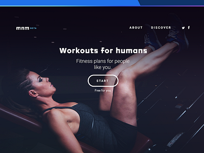 Fitness Landing Page fitness home landing page ui