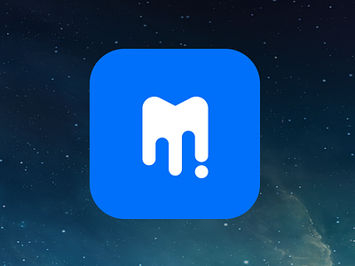 Melt Icon abstract icon ios9 letter m melt