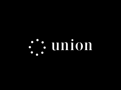 Union circles logo minimal serif
