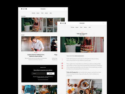 Wordpress Theme blog design editorial food minimal wordpress