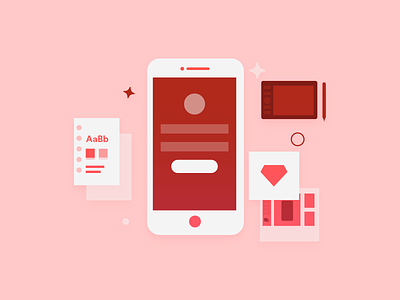 App Design Illustration app design illustration red