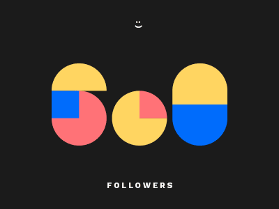 600 Thanks 600 followers number shapes thanks