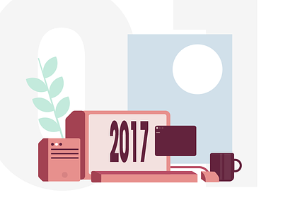Hello 2017 2017 illustration new year
