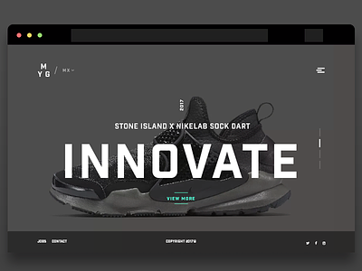 Innovate footwear gray landing modern product