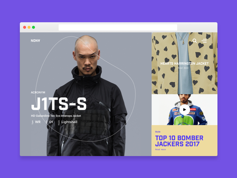 Anon Theme tech minimalism concept fashion editorial theme