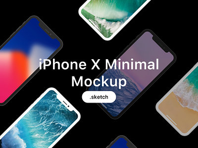 Iphone X Minimal Mockup apple clean ios11 minimal mockup screen template