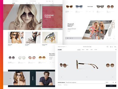 Cubic-sunglasses store design design e commerce design online store sunglasses store uiux
