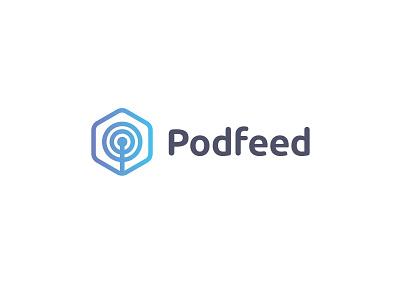 Podfeed branding design feed logo logo design minimal podcast podcast logo symbol