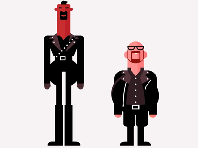 Colin & Geoffrey adobe animation character design drawgood gay humor humour illustration illustrator leather pride stereotype