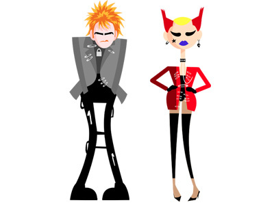The Punks adobe illustrator assets character design drawgood fashion illustration music punk style vector youth culture