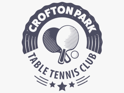 Crofton Park Table Tennis Club drawgood illustration logo ping pong retro sport table tennis vector