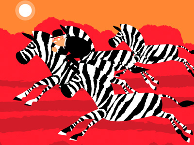 Shipwrecked Sports - Zebras cartoon character design drawgood gentleman humour illustration sport uk vector zebra