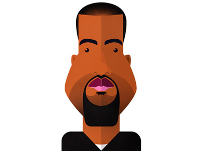 Kanye West artist caricature drawgood illustration kanye likeness music rap singer west