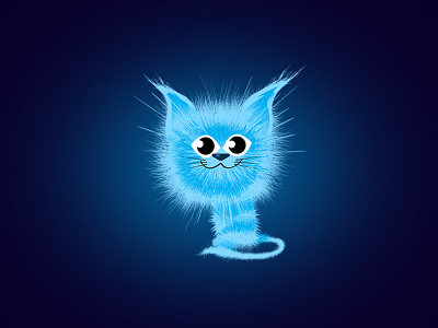 Fluffy Cat cartoon cat character design drawgood funny humour illustration pet vector
