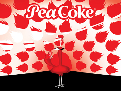 PeaCoke cartoon character design coca cola drawgood drink illustration peacock vector