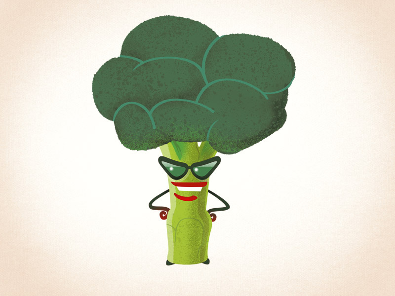 Beatrice vegetable humor retro funny humour cartoon character design drawgood illustration